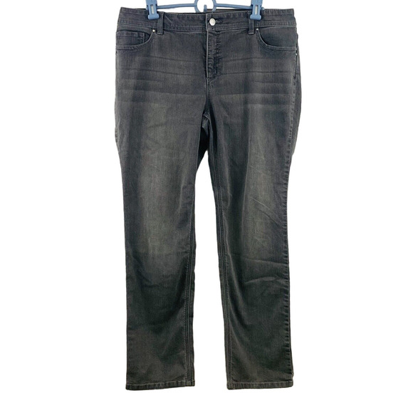 Womens Chicos Size 12S Jeans‎ Gray So Slimming Straight Leg Stretch 30" Inseam - Picture 1 of 7